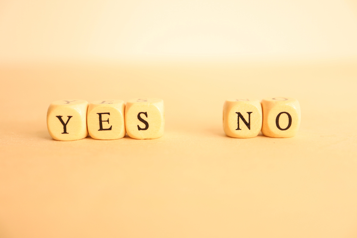 "YES or NO" Alphabet Letter Wood Beads