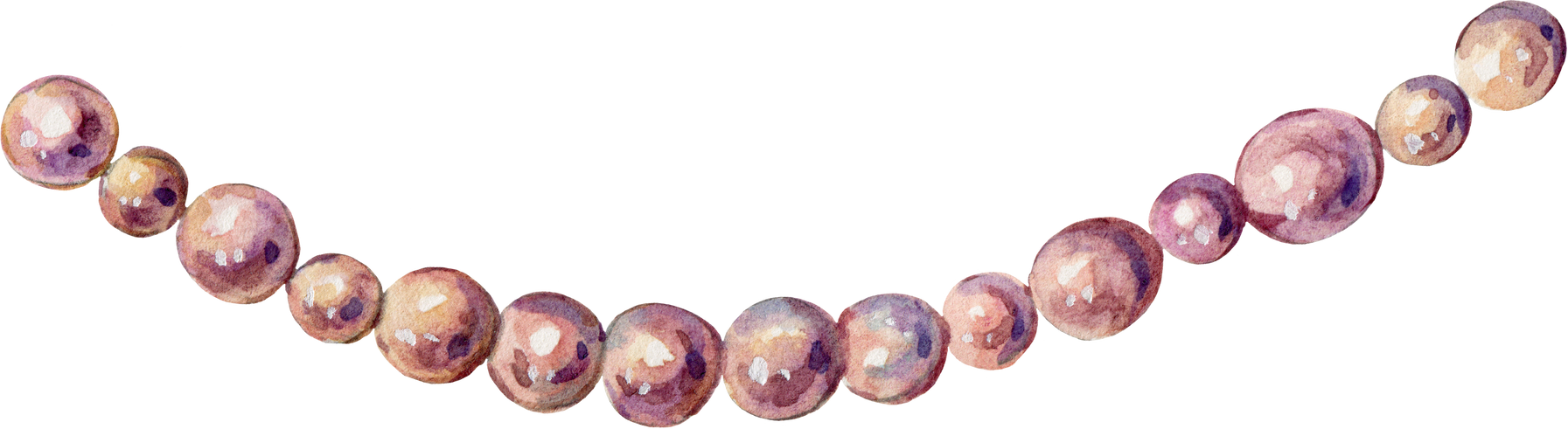 Watercolor Vintage Pearl Beads Garland